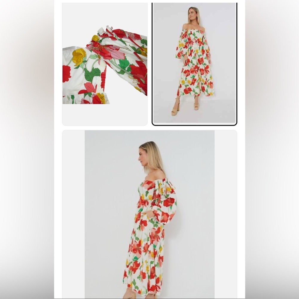 Tuckernuck Hyacinth House Marigold Maxi off the shoulder Dress NWT sz Small - Picture 5 of 16